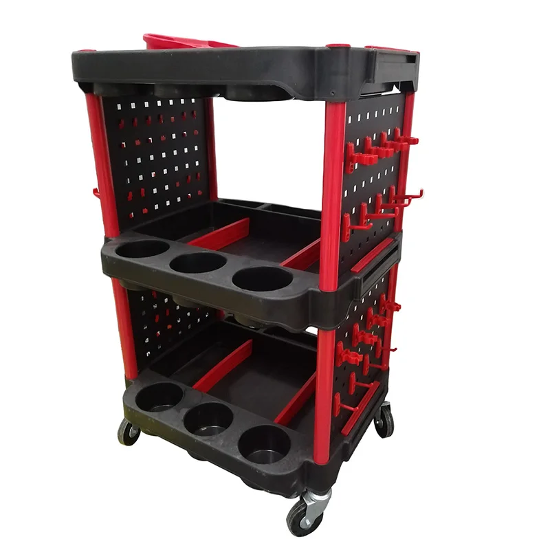 Quality Protection Workshop Mechanic Tool Cart PP Detailing Car Repair Storage Cart