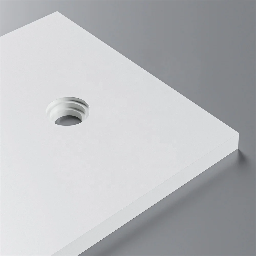 Customized Solid Stone Shower Tray Solid Surface Shower Base Gel coat Shower pan
