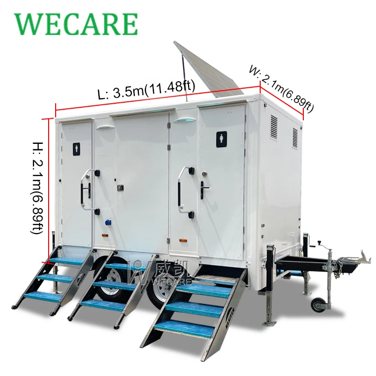 Wecare 350*210*210 см открытый роскошный мобильный туалет прицеп для туалета портативный