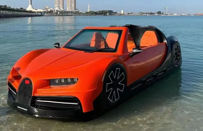 Marine plastic Floating ski jet car floating pontoon with rolling wheels