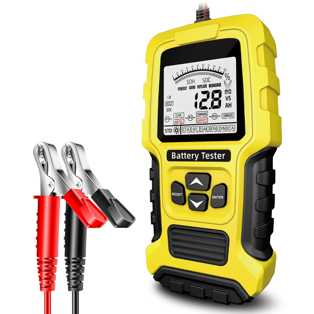 2024 New LCD Display Lead Acid Battery detector 12V 24V Battery Analyzer for Car Truck Motorcycle SUV Portable Battery Tester