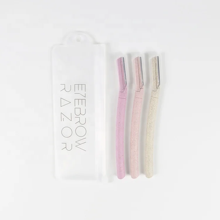 Facial Hair Removal Women Eyebrow Razor Trimmer Wheat Straw Eyebrow Shaving Razor