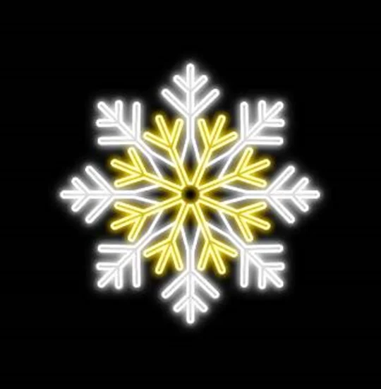 Новый 2D светодиодный шнур мотив подвесное украшение для окна наружное освещение снежинка