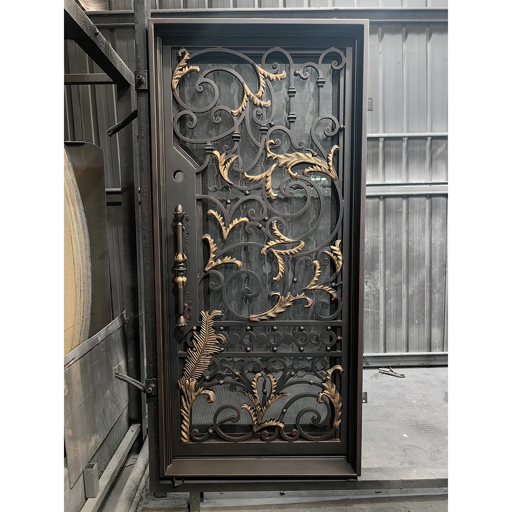 Doors With Side Piece Single Entry Wrought Wholesale Double Doors. 1 Square Meter Forged Skin Xiamen Mahogany Pdf for Iron Door