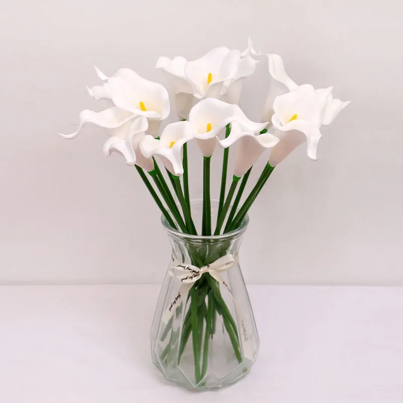 Mini PU  Calla Lily Simulation Flower Wedding Dining Table Home Decoration Photography Props