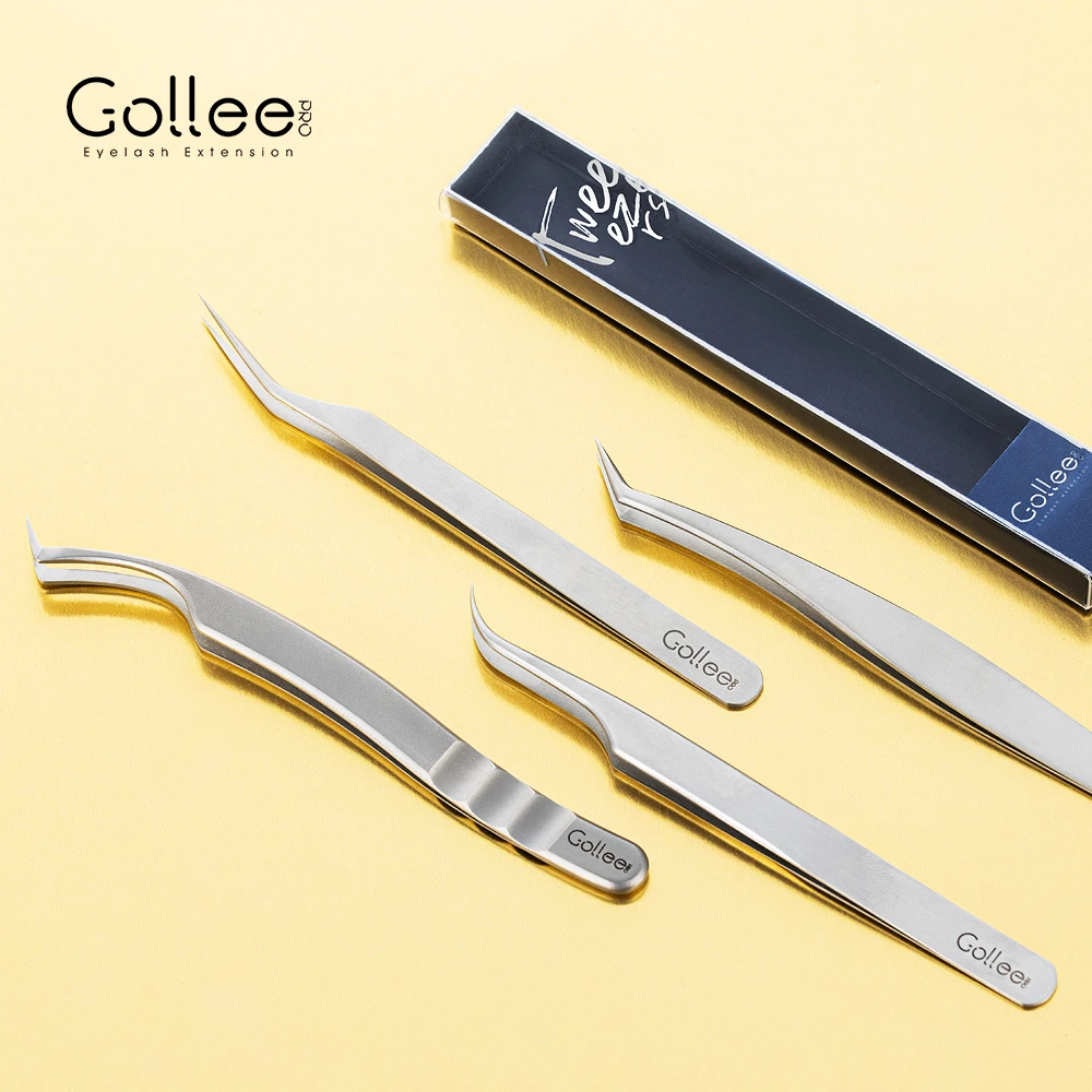 Gollee Manufacturer China Private Label Lash Supplies Pinza De Cejas Eyelash Beauty & Tools/Tweezers For Eyelash Extension