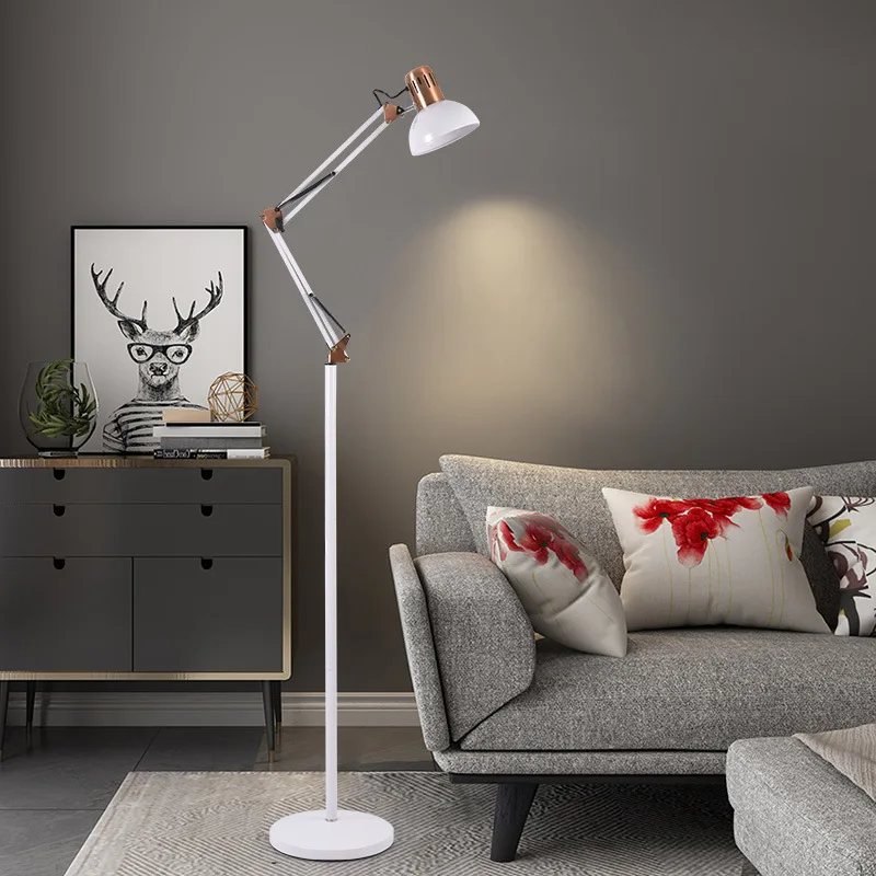 High Quality American Long Arm Living Room Lamp Standing Lamps Home Decor Floor Lamp Modern