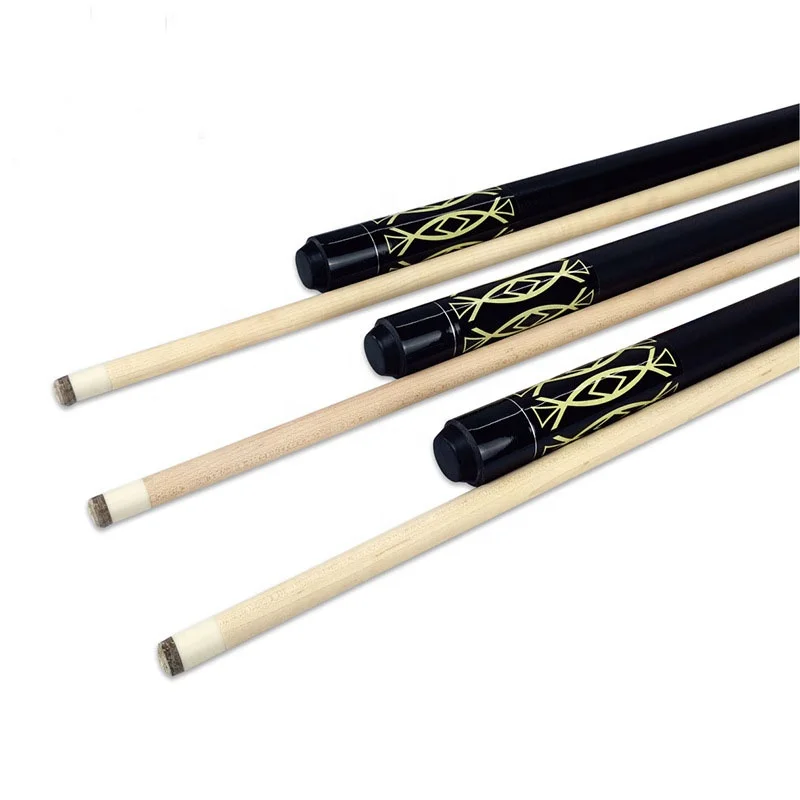 Stainless Steel Joint Maple Wood Billiard Pool Cue Wood Sticks 1/2-Piece