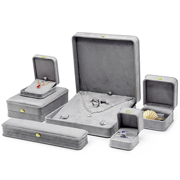New flannelette decorative waist box ring necklace bracelet gift packaging jewelry storage box for propose wedding gift