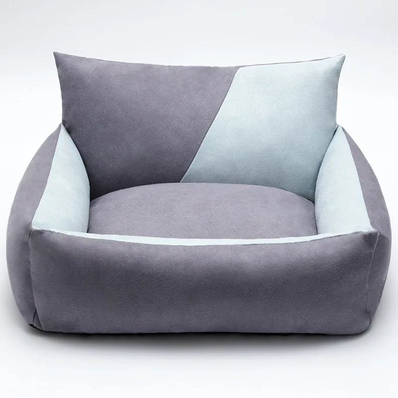 Fashion Detachable Washable Dog Beds Soft Comfortable Pet Calming Bed Sofa Cushion Mat