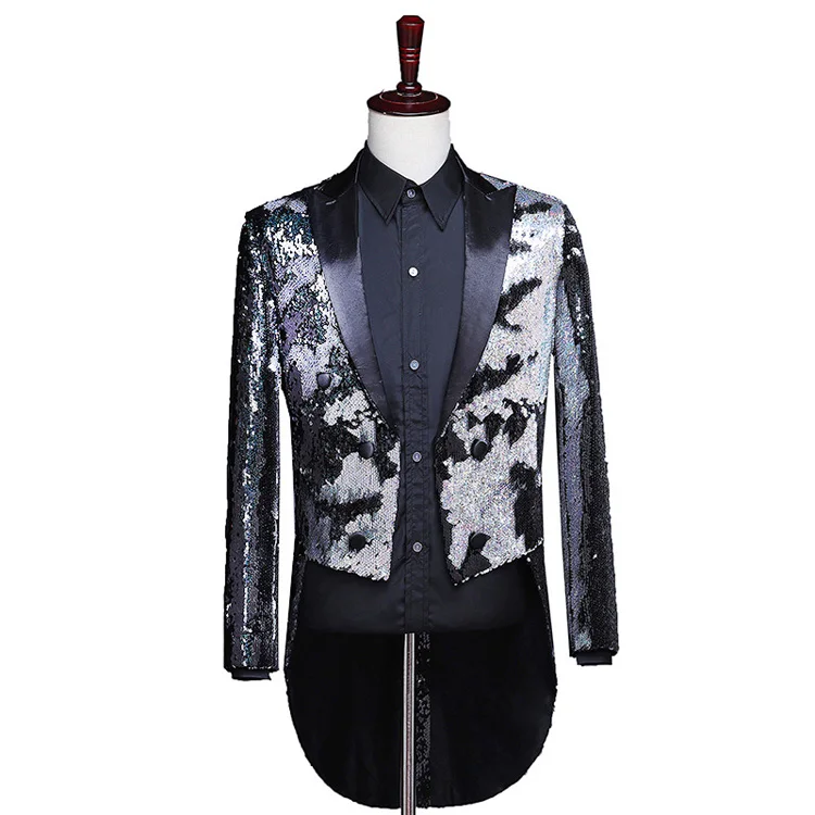 New Design Tuxedo Men Suit Dress with Glitter Designer Sequin Jacket Slim Fit Evening Blazers for Men
