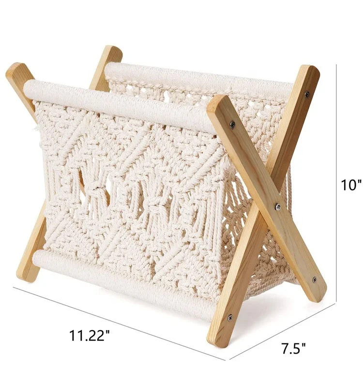 Living Room Wholesale Desktop Rustic Magazine Rack Holder for Books Newspapers