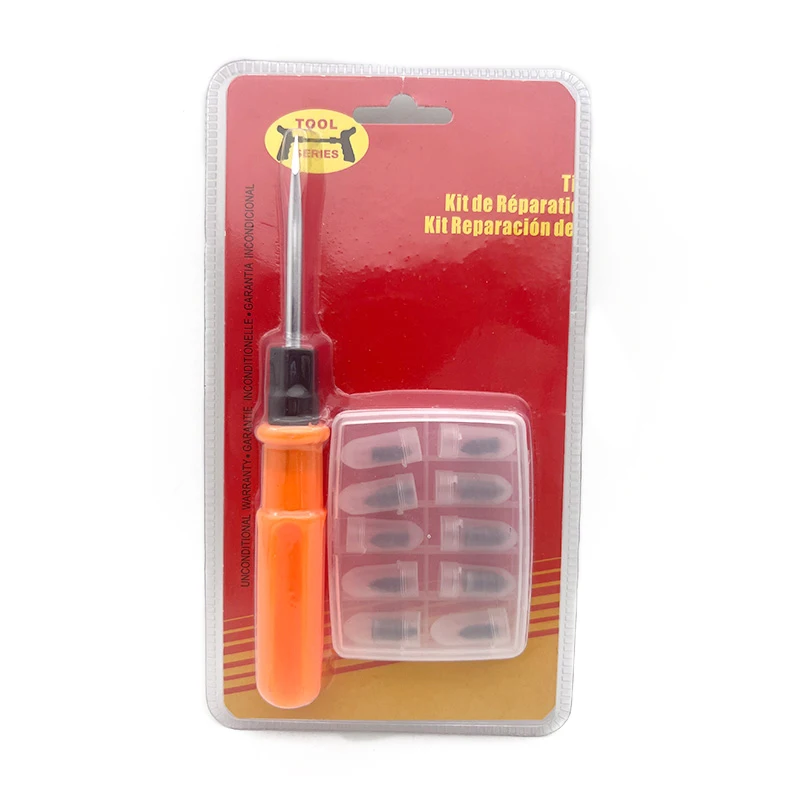 10Pcs Tire Repair Nails with Bolt Driver Self-Service Car Wheel Puncture Repair Tool Kit for Auto, Motorcycle, Bike