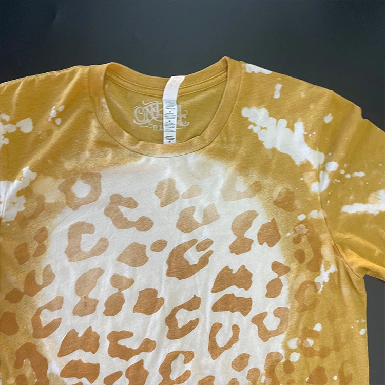 News US Men Women Unisex Bleach Design Printed Tees Sublimation Blank Shirt Faux Bleached Look Polyester T Shirts