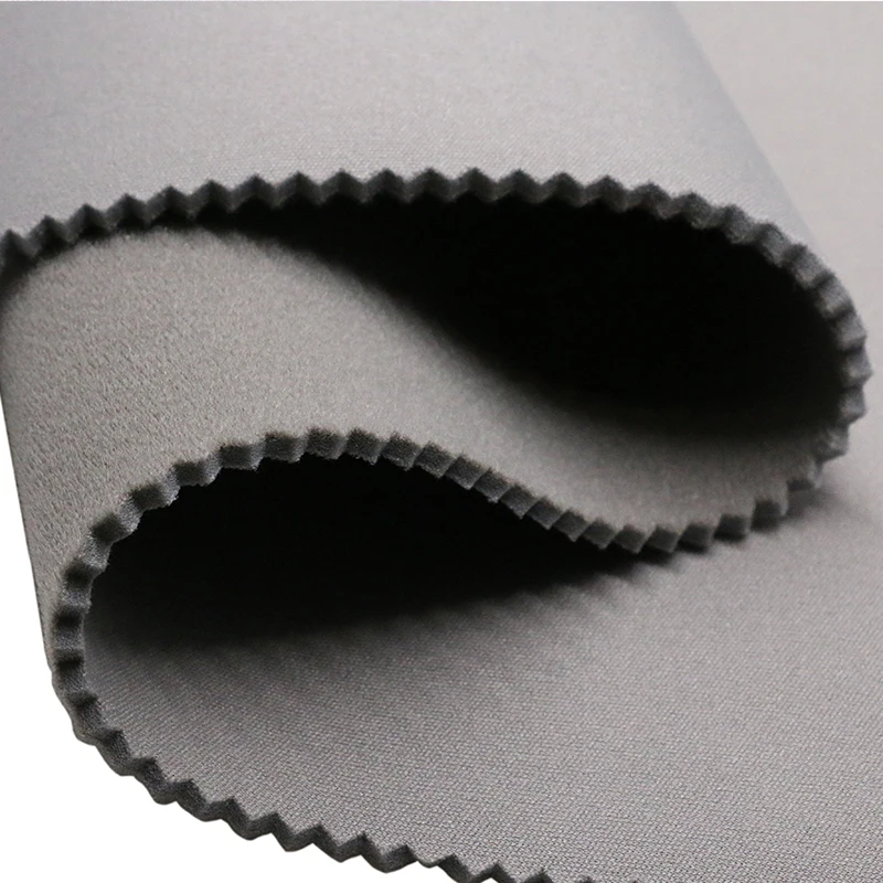 Customized three layer hook and loop magic fabric laminated PU foam composite fabric elastic OK fabric for cpap headband
