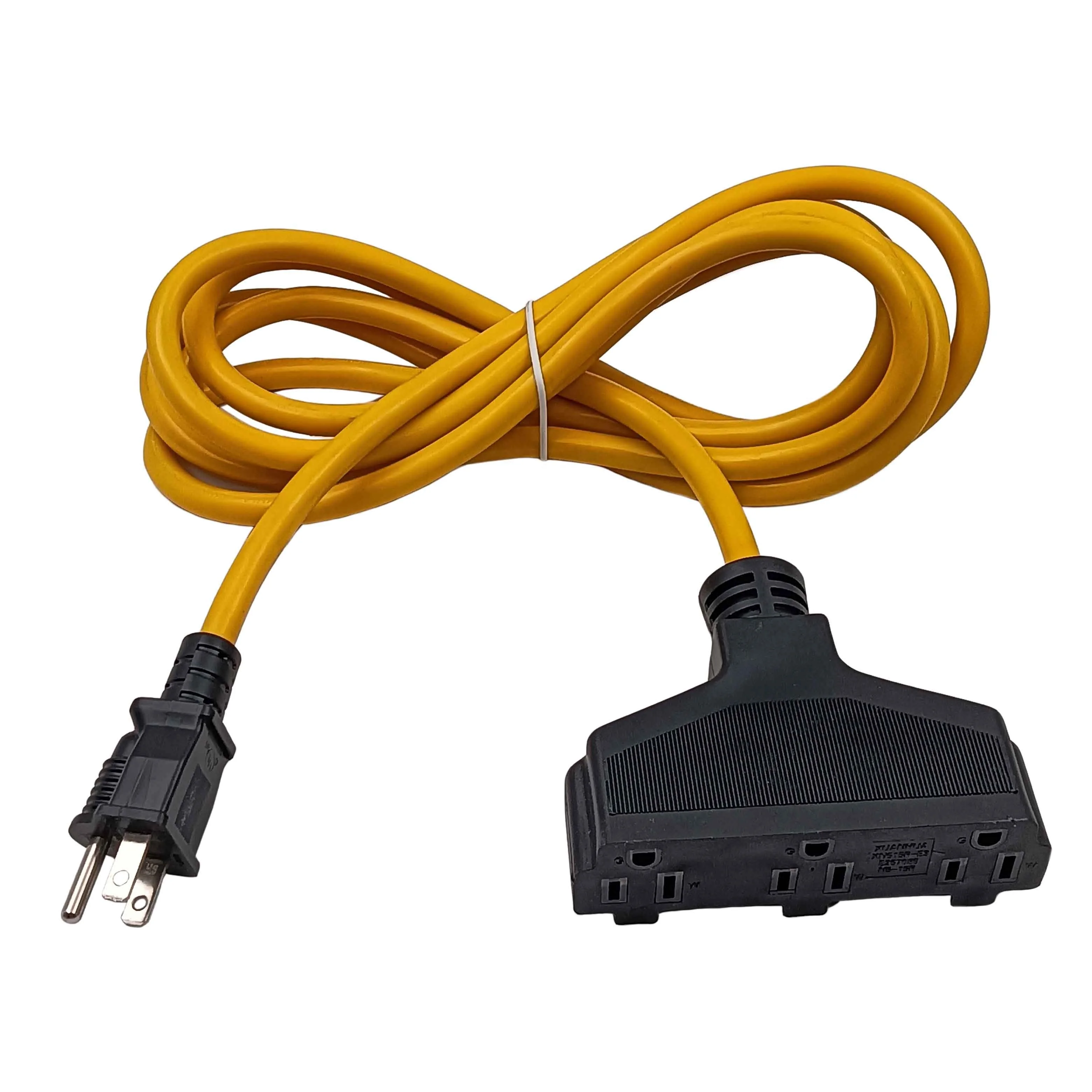 Удлинительный кабель NEMA 5-15P к 3x5-15R, сверхпрочный уличный силовой кабель