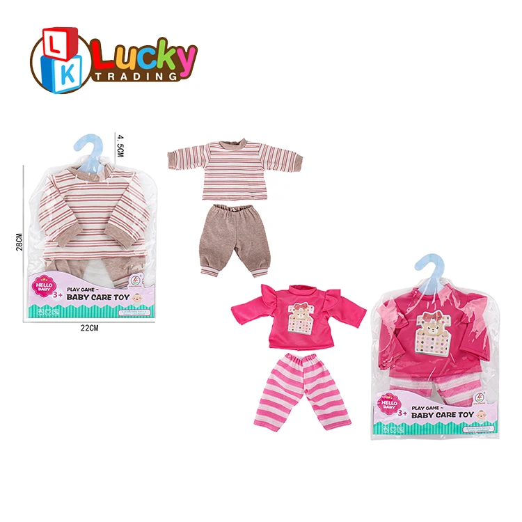 New 16 Inch Custom Doll Cloth Fashion Style Reborn Doll Beautiful Baby Dress Up Game Doll Clothes