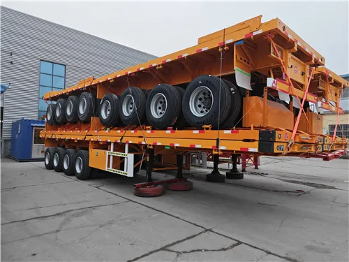 Китайский поставщик 3 4 оси 60 80 тонн грузовой контейнер бортовой полуприцеп