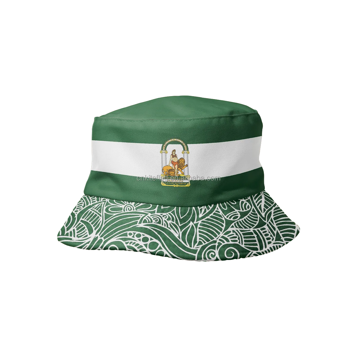 custom printing polyester twill bucket hats all country andaluzia flag bucket hat