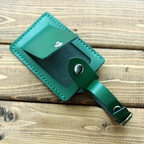 Leather Luggage Tag Buckle Strap Travel Baggage Name Tag Holder Leather Travel Luggage Tag