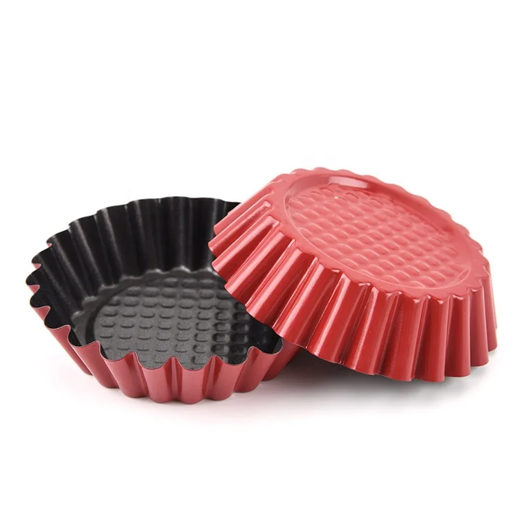
Manufacturers wholesale 4 inch non stick egg tart mold baking stainless steel cake mold chrysanthemum row grape tart mold baking 