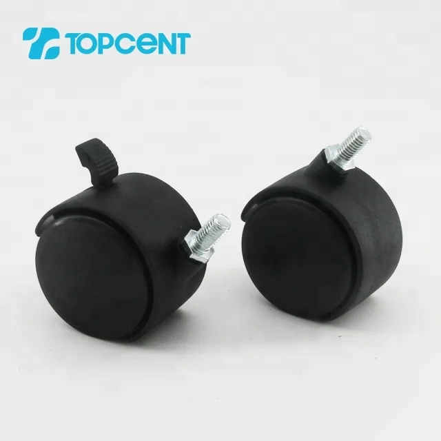 Topcent ролики для мебели по оптовой цене 2 дюймов черный нейлон офисного кресла поворотный мебель