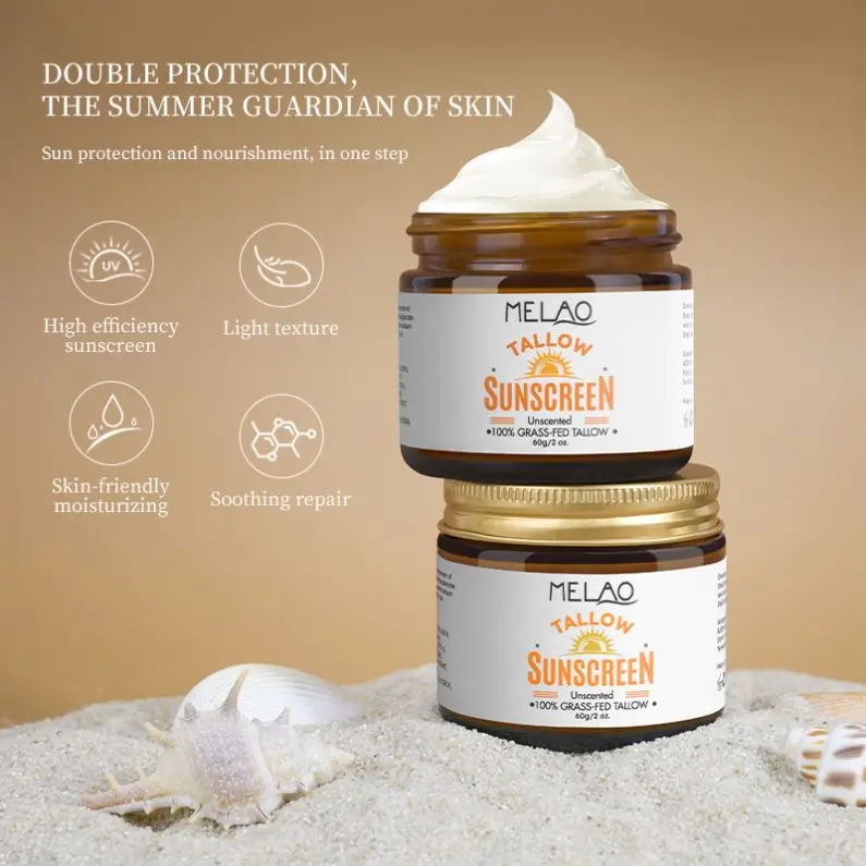 New Arrival Natural & Zinc Oxide, Water Resistant, Non-greasy Formula For Face And Other Body Care Beef Tallow Moisturiser