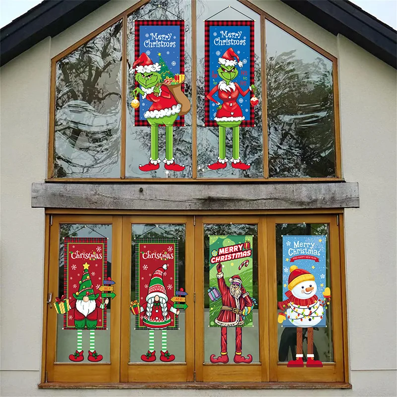 Christmas Decorations Merry Christmas Hanging Banner Doors Windows Walls Outdoor Indoor Xmas Decor For Homes Christmas Flag