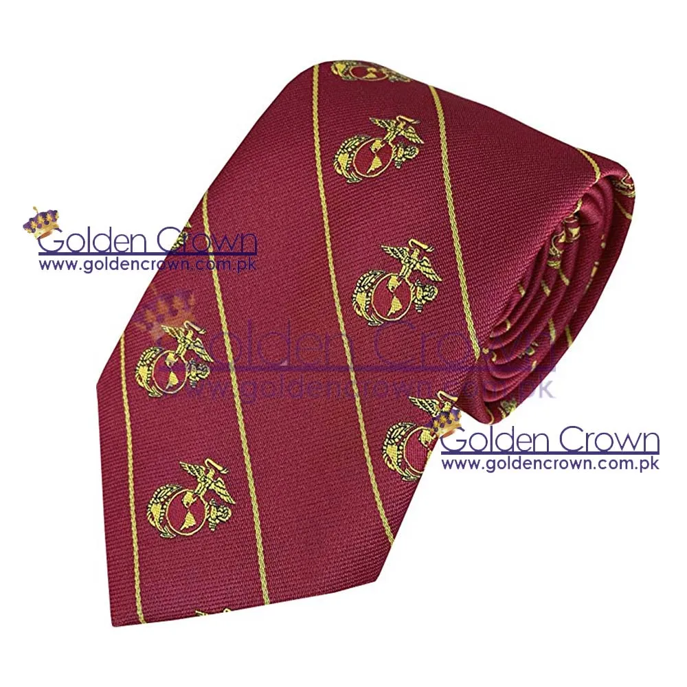 USMC US Marine Corps Red & Gold Neck Tie | Neckties Supplier