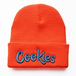 Hot selling letters Cookies embroidered knitted hat winter woolen warm hat