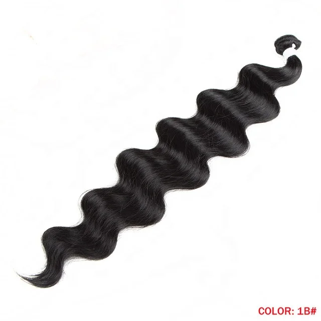 Rebecca Body Wave Ponytail Hair Bundles 24 to 36 Inch Soft Long Synthetic Hair Weave Ombre Brown 613 Blonde 100g Hair Extensions