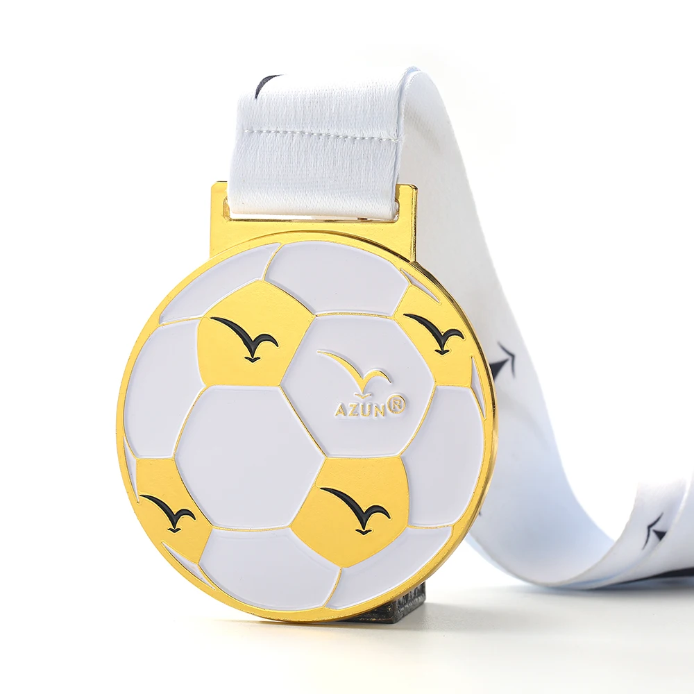 Custom made soccer metal gold sports football medals