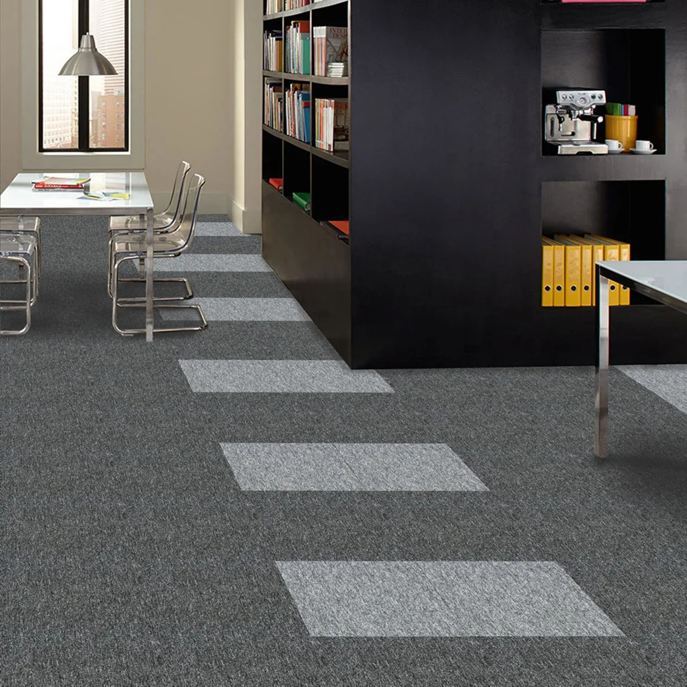 Luxury Removable Modular Trade Show Carpet Tiles 50x50 Commercial Office Pvc Backing Tile Office Floor Carpet