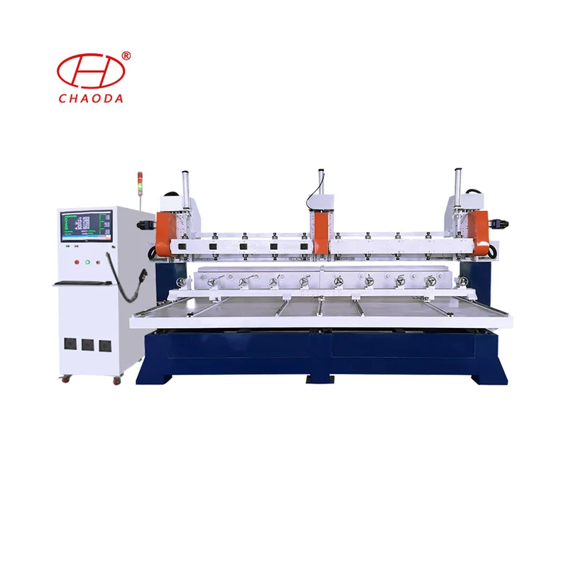 4 6 8 10 12 Heads 5 Axis 3D Rotary Multi Spindle CNC Router, Wood Chair CNC Router