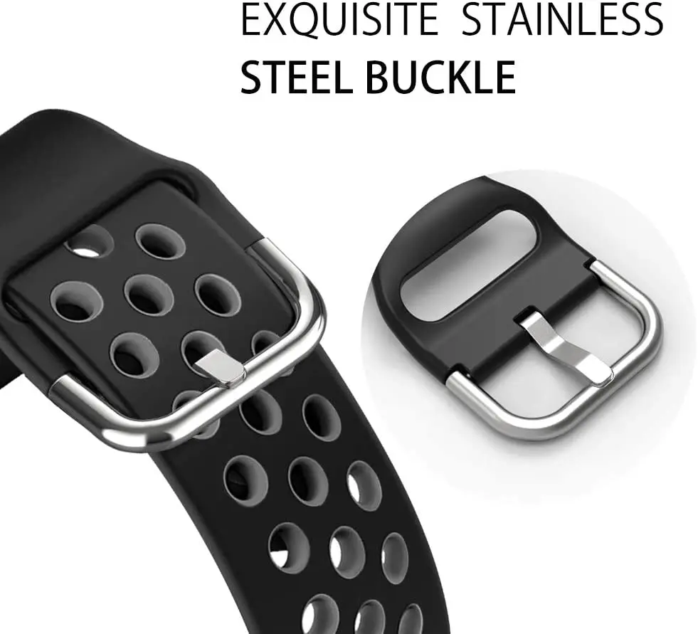 Colorful Breathable Silicone Straps 20mm 22mm Replacement Straps for Samsung Galaxy Watch Amazfit GTS 2 3 Silicone Watch Band