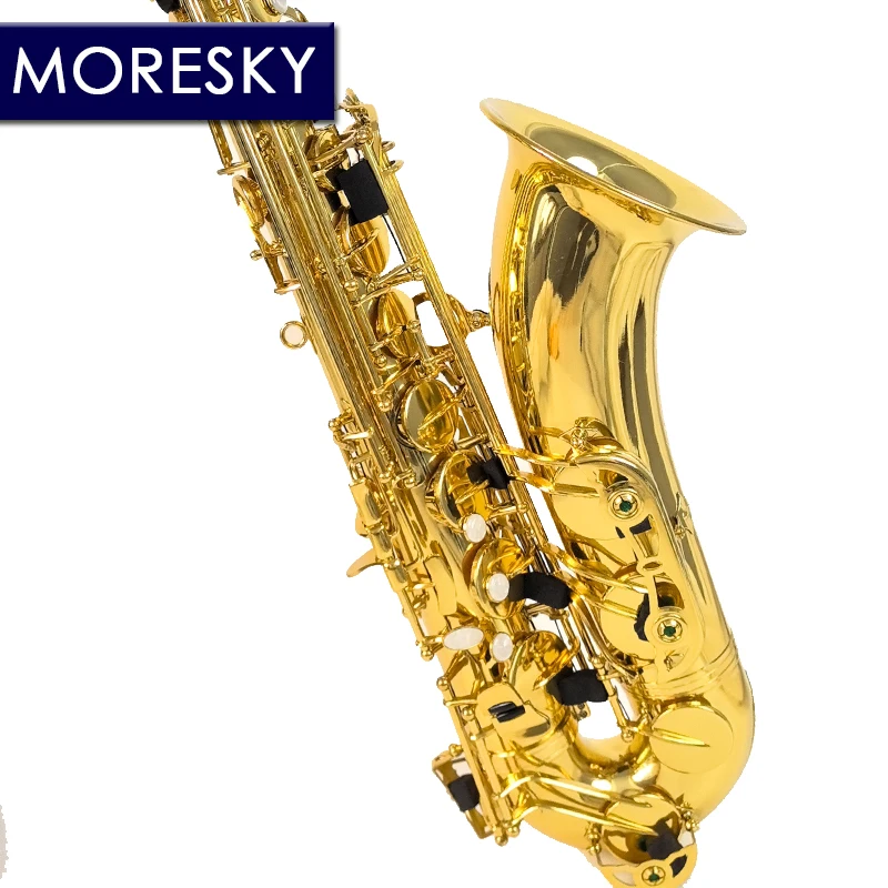 MORESKY Bb Tenor Saxophone Gold Keys With Case Music Instrument SAX