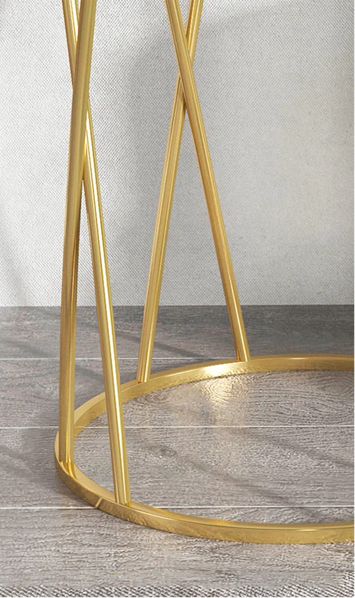 Top Qulaity Low Price Light Luxury Multi Purpose Marble Round Small End Table Modern Mesa Base Table For Sale