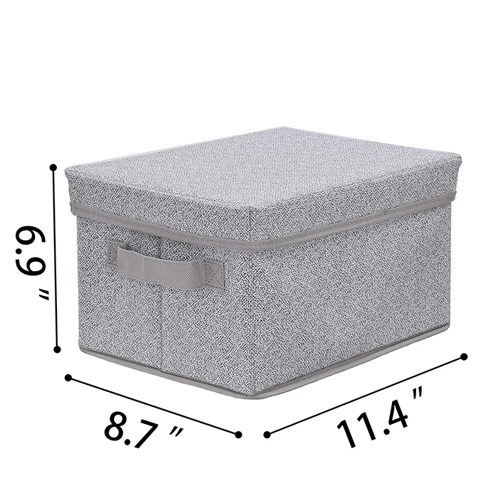 Wholesale 3 Pack Foldable Non woven fabric Gray Storage Bins Organizer Boxes For Clothes