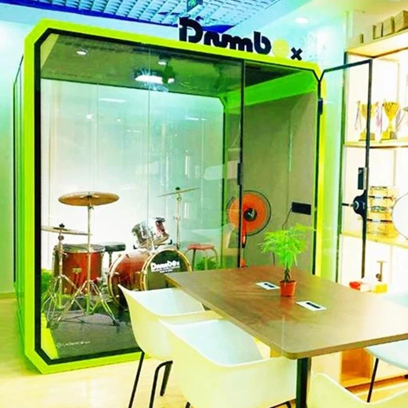 Small Drum Soundproof Room Studio Vocal Recording Booth Living Pod Modular for Music