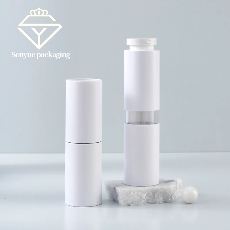 New skin care product packaging press vacuum face cream sub bottled plastic lotion essence three empty bottles