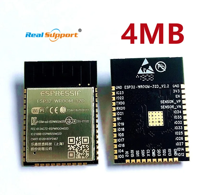 ESP32-WROOM-32D-N4 ESP32-WROOM-32D ESP32-WROOM-32 Wi-Fi+B.T.+BLE ESP32 Module 32 Mbits 4MB Flash Memory Espressif Original better RF performance