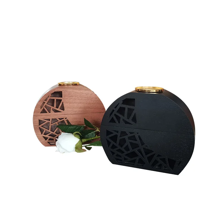 Round shape wood incense burner with box