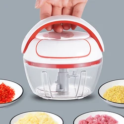 Multifunctional 3baldes/5 blades Meat Garlic Chopper Manual Vegetable Grinder Meat Mincer