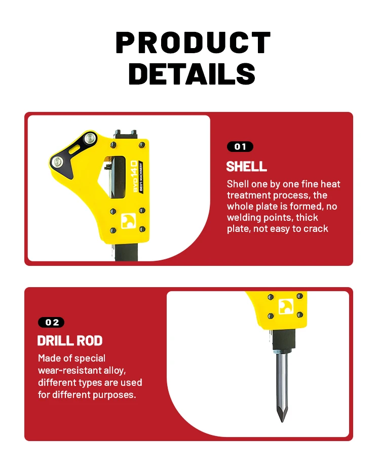New Breaking Hammer Excavator Core Components Include Motor Chisel Breaker Hammer Pump Engine for Construction Mining Industries