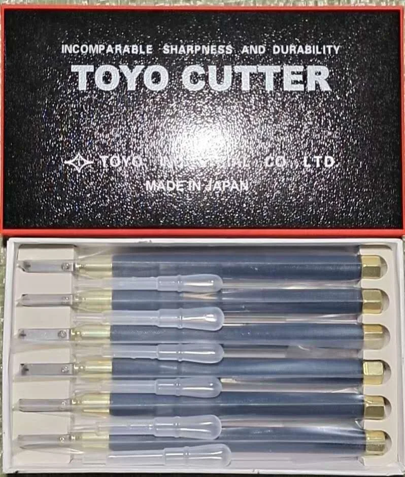 Portable professional tempered glass cutter hardware tool pen set  tc 17 low price diamond tip head glass cutter