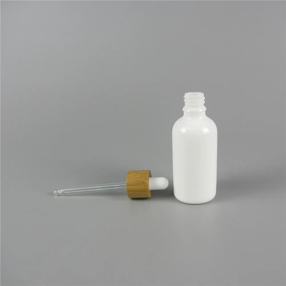 50ml 2 oz matte white glass droppper bottles with medical dropper industrial use