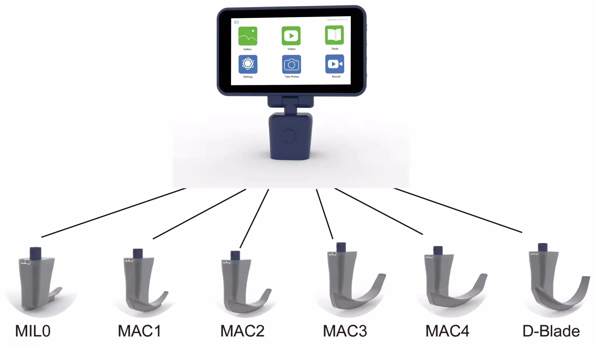 Hot selling LCD Display Video Laryngoscopes Reusable Airway Video Laryngoscope