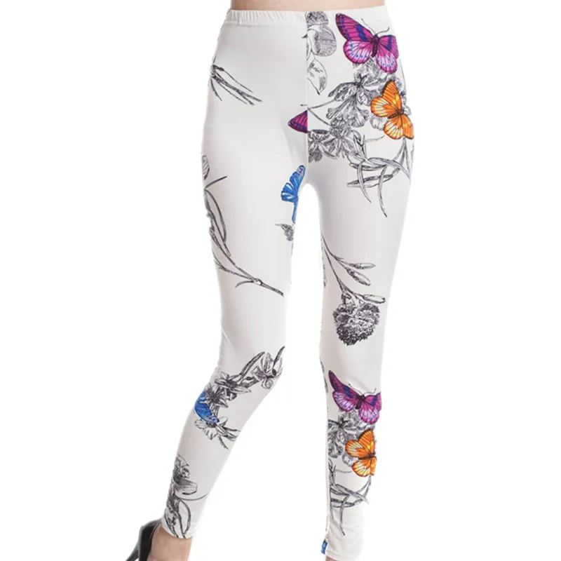 White Color Butterfly Holidays Super Soft Good Quality Fashion Velvet Milk Silk Peach Skin Womens Winter Legging Wholesale