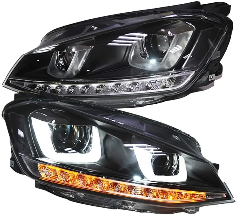 U-образные светодиодные фары с биксеноновым HID-проектором для golf 7 2013-2015 ДХО VOLKSWAGEN Golf mk