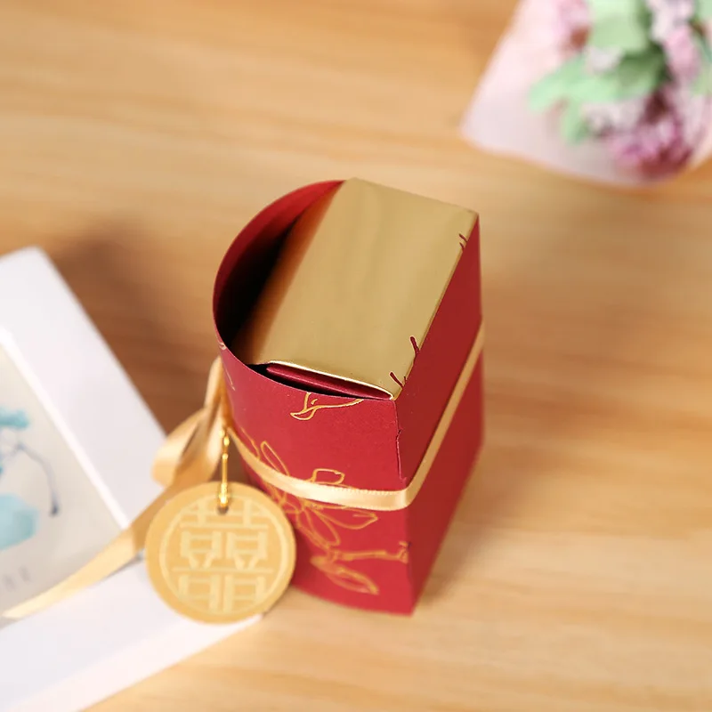 wine red blue white paper treasure chest candy box favor boxes for wedding party giveaways supplies guests